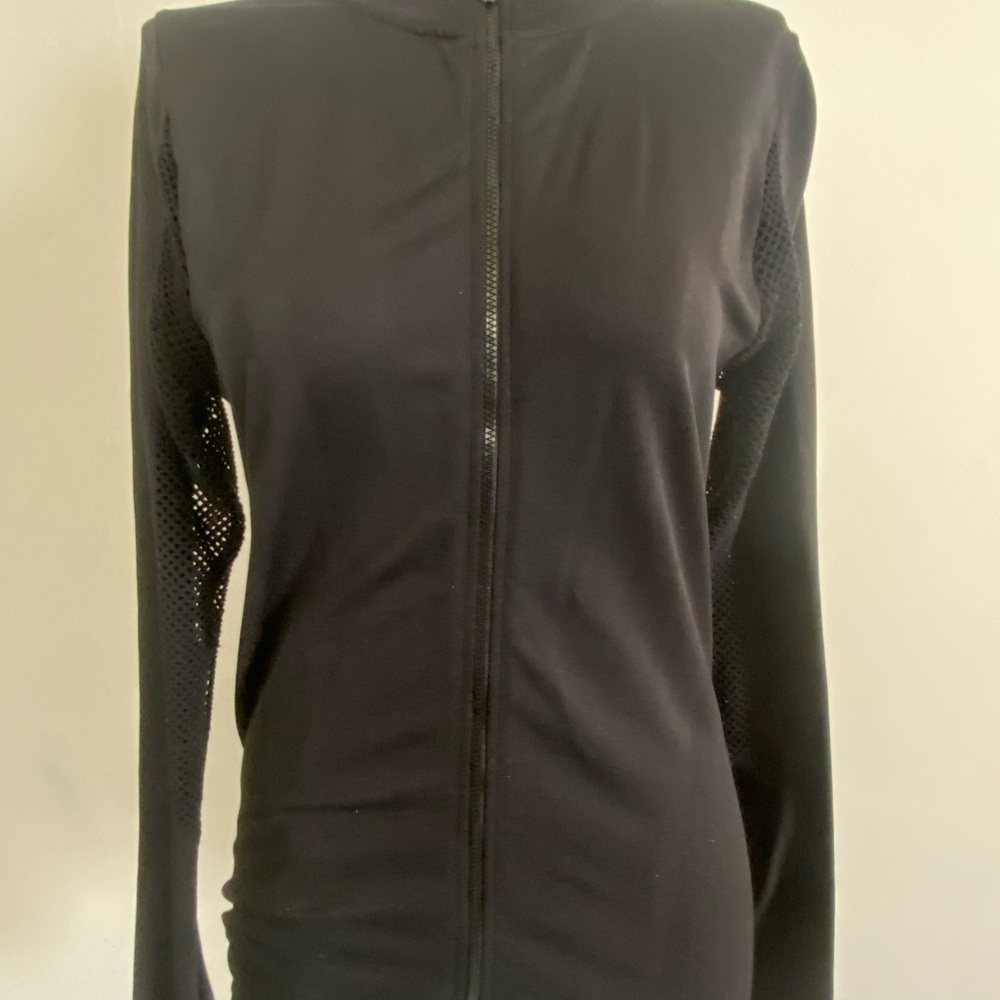 PINK Victoria's Secret Black Mesh Sleeve Sweatshirt - Picture 10 of 10